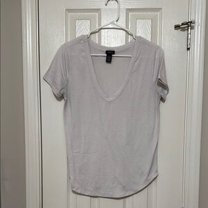 Rue21 Gray Fitted Cuffed Sleeve T-Shirt
